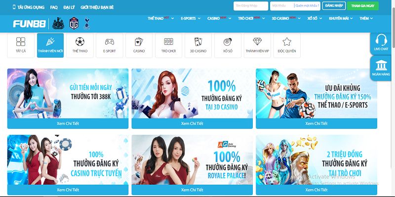 nhận khuyến mãi từ fun88 