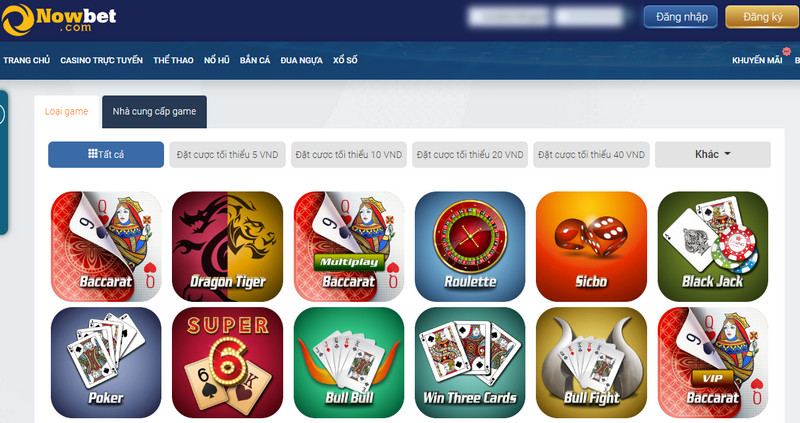 Nhà cái casino Nowbet 