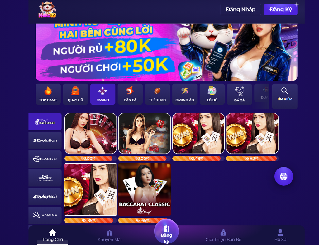 sảnh casino trực tuyến Neko89